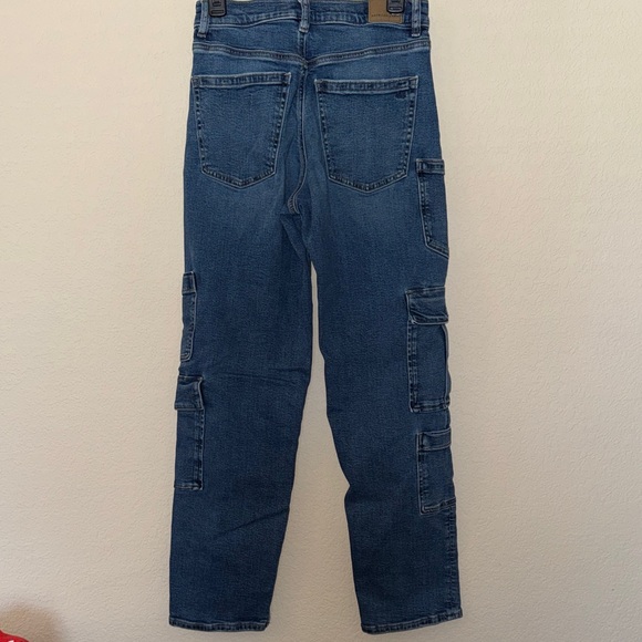 American Eagle Outfitters Super High Rise Baggy Straight Jeans - Picture 2 of 4